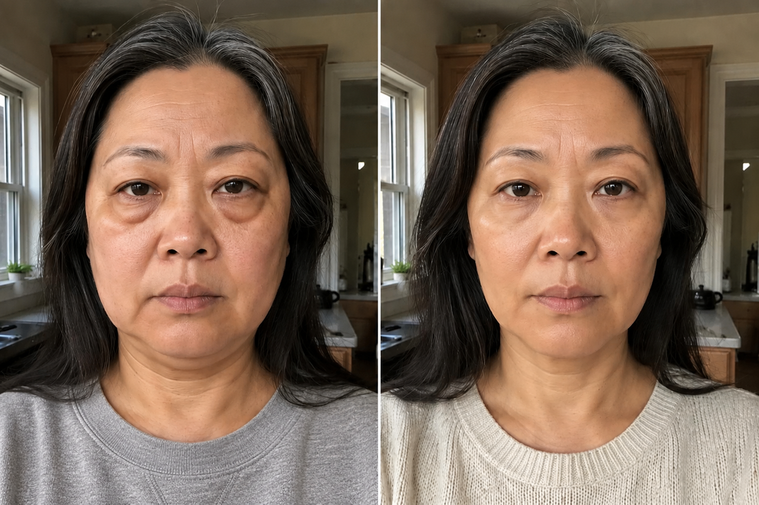 Before and after - full face