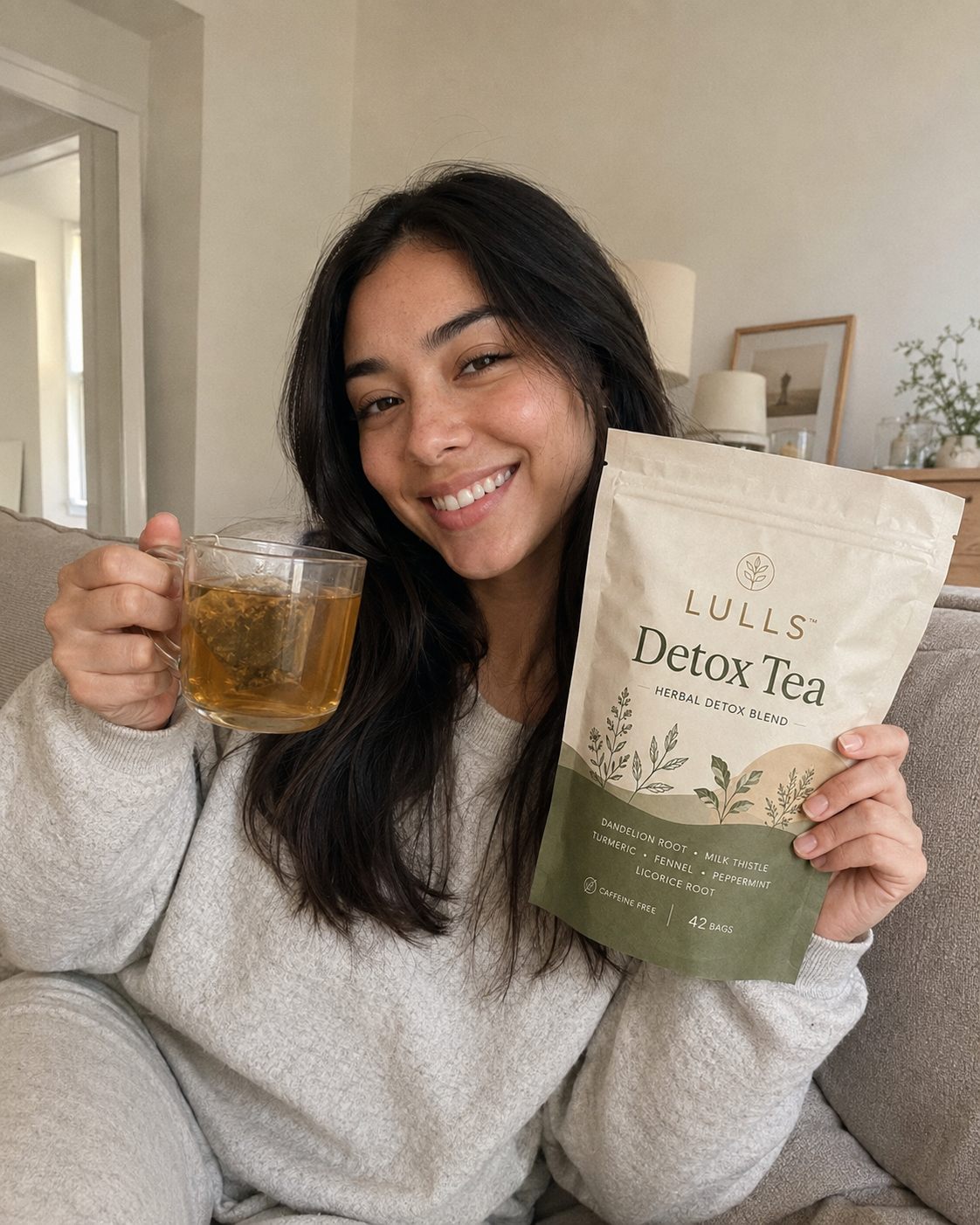Enjoying LULLS Depuff Tea