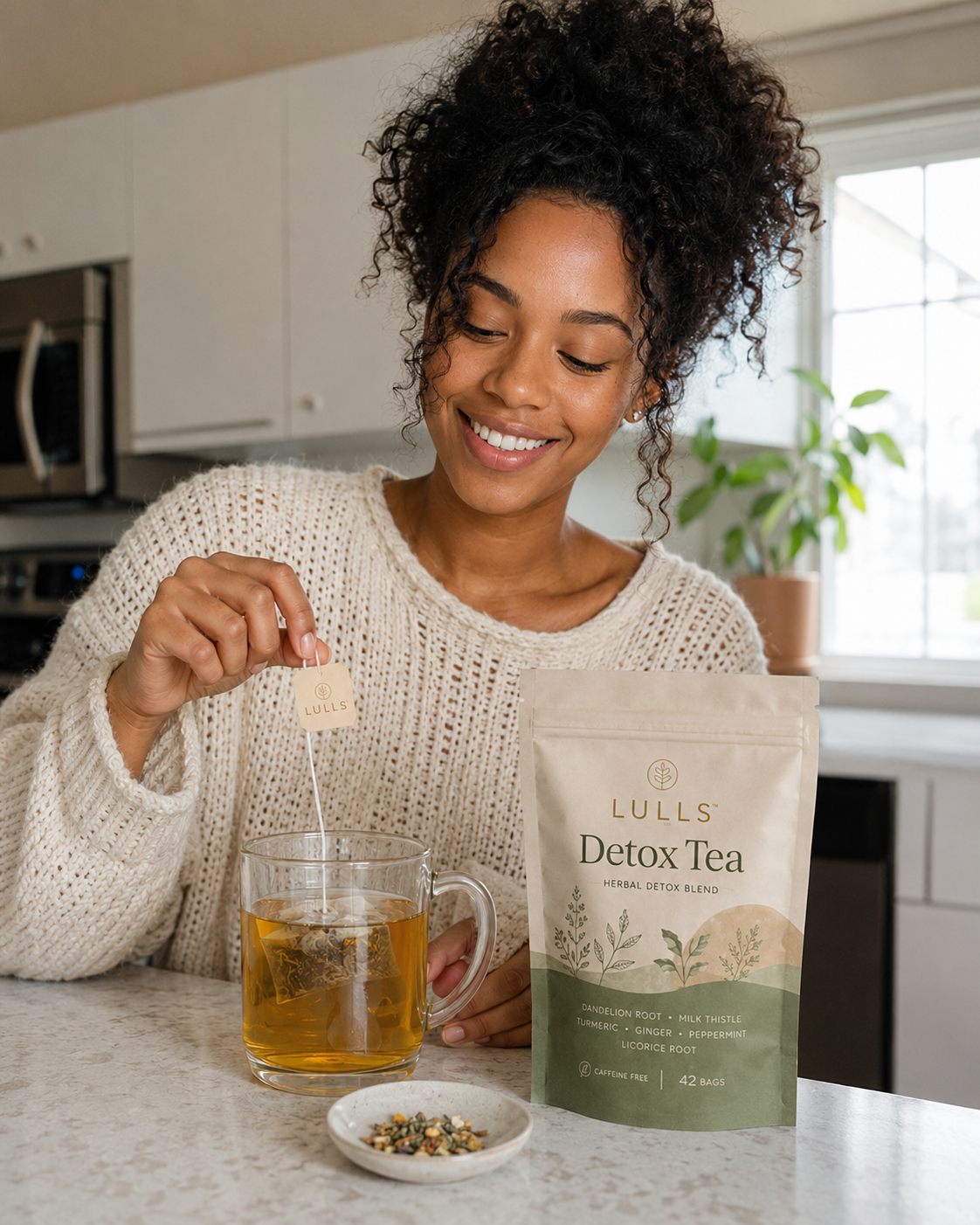Steeping LULLS Depuff Tea